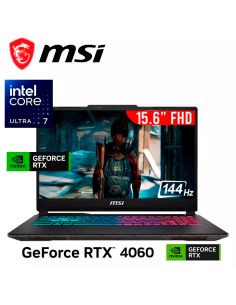 LAPTOP GAMER MSI CYBORG 15 A1VFK-210PE ULTRA 7-155H 16GB DDR5 512GB SSD GEFORCE RTX 4060 8GB 15.6 FHD 144HZ WINDOWS 11