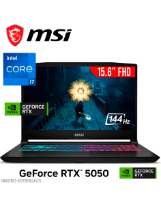 LAPTOP GAMER MSI KATANA 15 HX B14WEK-001US I7-14650HX 16GB 512GB SSD GEFORCE RTX 5050 8GB 15.6 FHD 144HZ WINDOWS 11