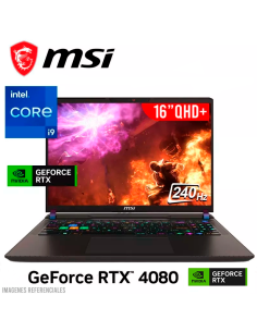 LAPTOP GAMER MSI VECTOR 16 HX A14VHG-278US I9-14900HX 32GB 1TB SSD GEFORCE RTX 4080 12GB 16 QHD 240HZ WINDOWS 11