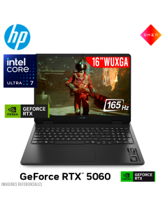 LAPTOP HP OMEN 16 SLIM GAMING 16-AN0001NR U7-255H 16GB DDR5 1TB SSD T. VIDEO RTX 5060 8GB 16" WUXGA WINDOWS 11 ( BG8H5UA-ABA )