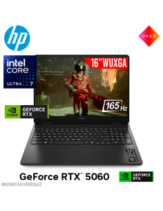 LAPTOP HP OMEN 16 SLIM GAMING 16-AN0001NR U7-255H 16GB DDR5 1TB SSD T. VIDEO RTX 5060 8GB 16" WUXGA WINDOWS 11 ( BG8H5UA-ABA )