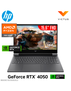 LAPTOP HP VICTUS 15-FB3093DX RYZEN 7-7445HS 16GB DDR5 512GB SSD T. VIDEO RTX 4050 6GB 15.6" FHD WINDOWS 11 ( BM4X8UA-ABA )