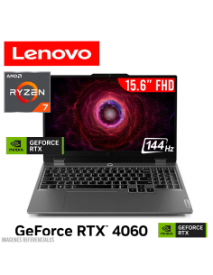 LAPTOP LENOVO GAMER LOQ 15AHP9 RYZEN 7 8845HS 16GB 1TB SSD GEFORCE RTX 4060 8GB 15.6 FHD 144HZ WINDOWS 11 (83DX00AVUS)