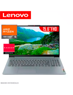 LAPTOP LENOVO IDEAPAD SLIM 3 15AMN8 RYZEN 5 -7520U 16GB DDR5 512GB SSD 15.6" FHD FREEDOS ( 82XQ00N6LM )