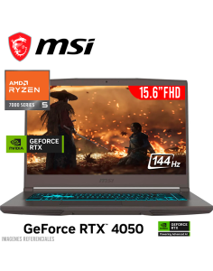 LAPTOP MSI A15 B7VE-466US RYZEN 5-7535HS 8GB 512GB SSD T VIDEO RTX 4050 6GB WINDOWS 11