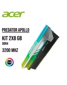 MEMORIA RAM ACER PREDATOR DDR4 APOLLO (KIT 2X8GB) 16GB 3200MHZ CL16 BL.9BWWR.225
