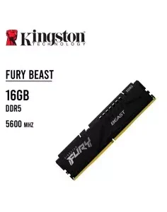MEMORIA RAM KINGSTON 16GB/5600MHZ DDR5 FURY BEAST ( KF556C40BB-16 ) NEGRO
