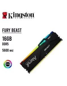 MEMORIA RAM KINGSTON 16GB/5600MHZ DDR5 FURY BEAST ( KF556C40BBA-16 ) NEGRO | LED-RGB