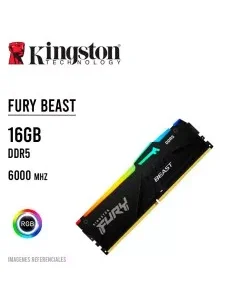 MEMORIA RAM KINGSTON FURY BEAST 16GB 6000MHZ/DDR5 (KF560C36BBE2A-16) LED-RGB