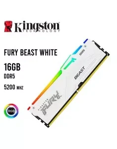 MEMORIA RAM KINGSTON FURY BEAST WHITE 16GB/5200MHZ ( KF552C40BWA-16 ) LED-RGB