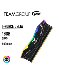 MEMORIA RAM TEAMGROUP 16GB/6000MHZ DDR5 DELTA RGB ( FF3D516G6000HC37A01 ) LED-RGB|NEGRO