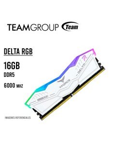 MEMORIA RAM TEAMGROUP 16GB/6000MHZ DDR5 DELTA RGB ( FF4D516G6000HC38G01 ) LED-RGB|BLANCO