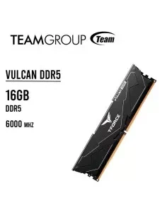 MEMORIA RAM TEAMGROUP 16GB/6000MHZ VULCAN DDR5 ( FLBD516G000HC38A01 ) BLACK