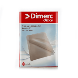 Mica para laminadora A3 125 micras 100 und Dimerc