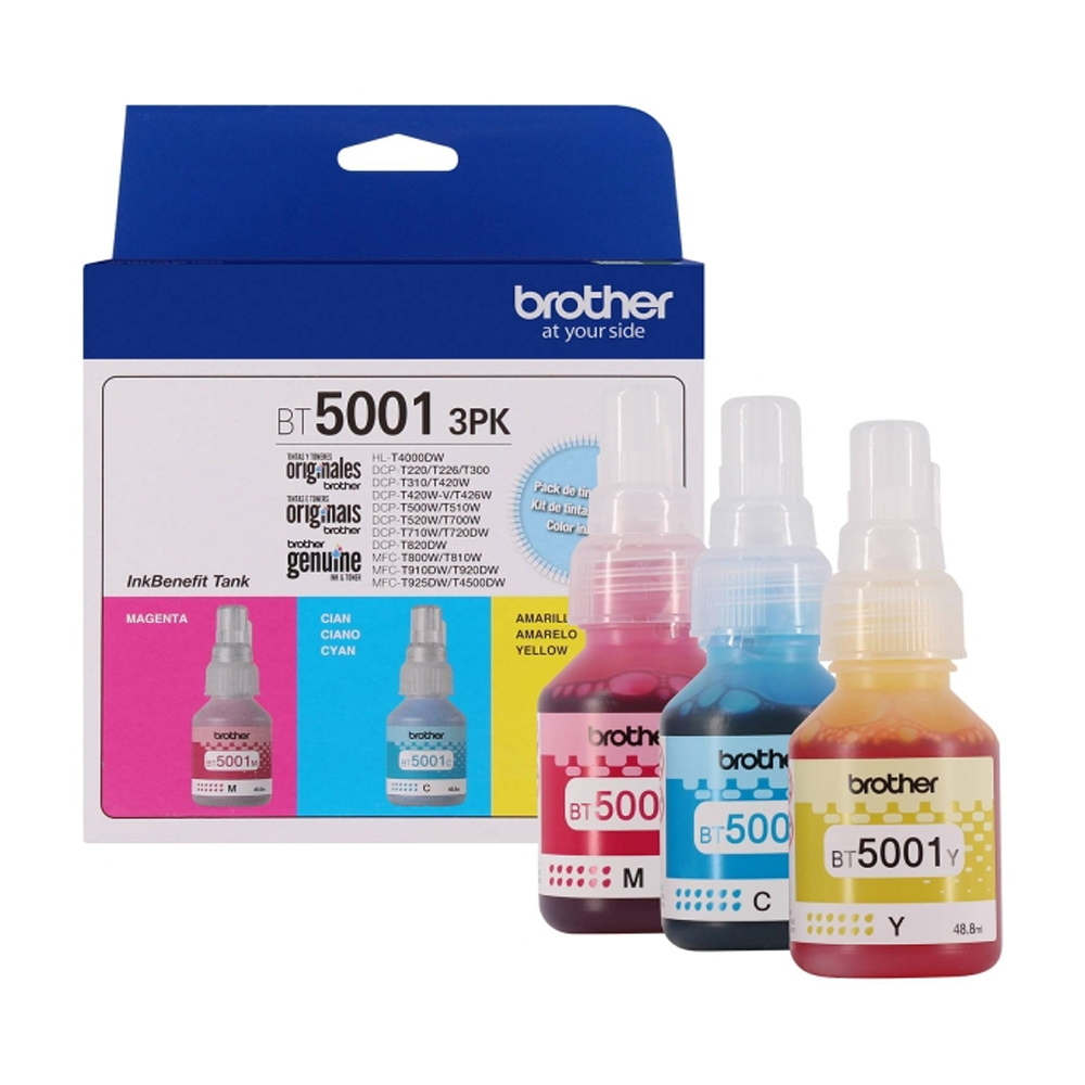 Pack 3 Tintas Brother Bt50013Pk Color | Dataplus
