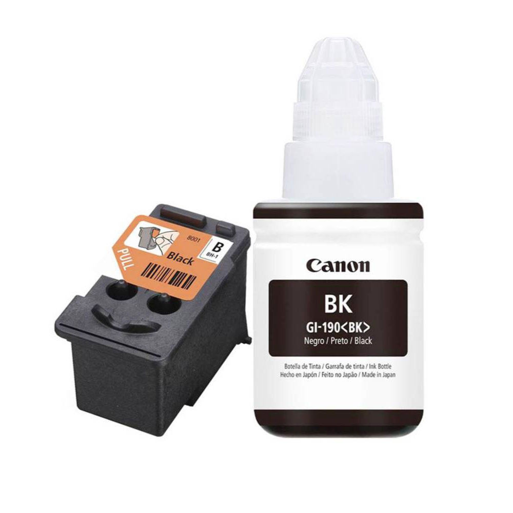 Pack Cabezal Canon Kit BH-1 Negro + tinta GI-190BK Original | Dataplus