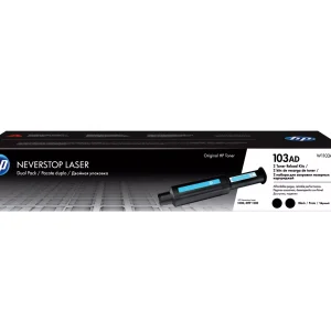 PACK X2 KIT TONER HP 103A NEGRO (W1103AD) NEVERSTOP 1000/1200 2500 PAG C/U