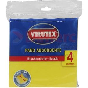 Paño absorbente amarillo x 4 unidades Virutex