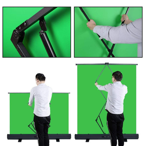 Pantalla Chroma Verde 80" 16:9 1.82x2.00m EVISION - Plegable con Case