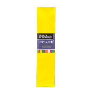 Papel crepé color amarillo 50x180 cm x 10 unidades