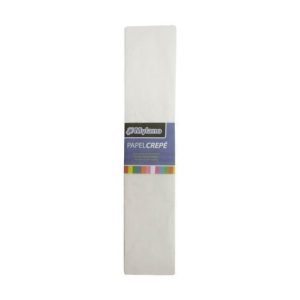 Papel crepé color blanco 50 x 180 cm x unidad