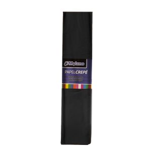 Papel crepé color negro 50x180 cm x 10 unidades