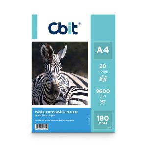 Papel fotográfico mate A4 180gr x 20 hojas Cbit