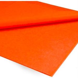 Papel seda color naranja x 24 unidades