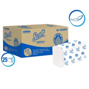 Papel toalla blanco interfoliado una hoja 150 und 28 gr Scott