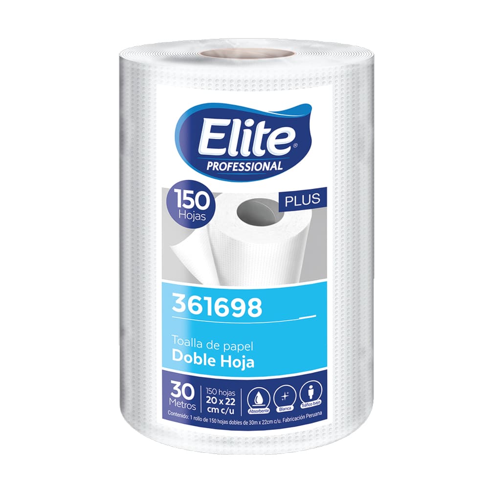Papel Toalla Doble Hoja 30 mt Elite
