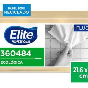 Papel toalla natural ecológico interfoliado una hoja 21,6 x 21 cm x 250 hojas Elite Plus