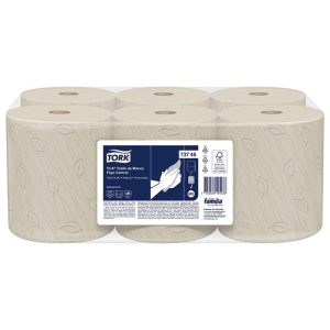 Papel toalla natural precortado doble hoja 120 mt x 6 rollos Tork