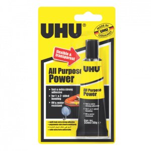 Pegamento all purpose power transpa tubo 33ml Uhu