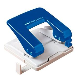 Perforador metálico 40 hojas color azul Faber Castell