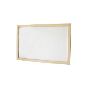 Pizarra blanca 60cm x 90cm marco de madera Dimerc