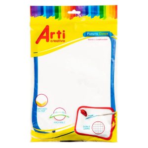 Pizarra doble blanca/cuadriculada 20.8 x 29.5 cm con mota Arti Creativo
