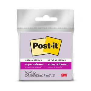 Post-it notas adhesivas 7.6 cm x 7.6 cm 45 hojas morado 654 super sticky