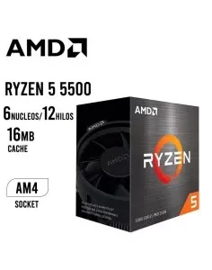 PROCESADOR AMD RYZEN 5 5500 3.6GHZ - 16MB ( 100-100000457BOX ) AM4