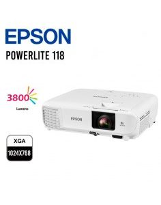 PROYECTOR EPSON POWERLITE 118 3800 LUMENES 1024X768 XGA (V11HA03020)