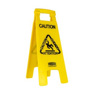 Señal de seguridad cuidado amarillo rubbermaind