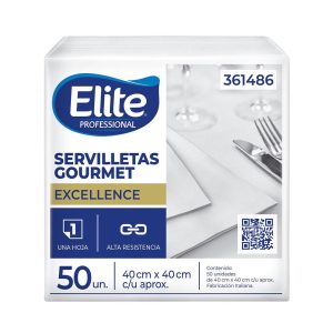 Servilleta gourmet tipo tela 40 x 40 cm x 50 und Elite