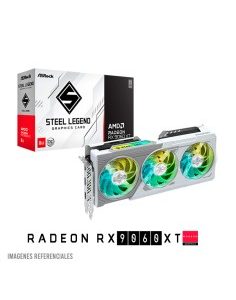 TARJETA DE VIDEO ASROCK RADEON RX 9060 XT 8GB STEEL LEGEND (RX9060XT SL 8GO) GDDR6|128BIT