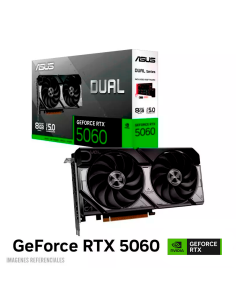 TARJETA DE VIDEO ASUS DUAL RTX 5060 8GB GDDR7 ( DUAL-RTX5060-O8G ) 128 BITS ( 90YV0N12-M0AA00 )