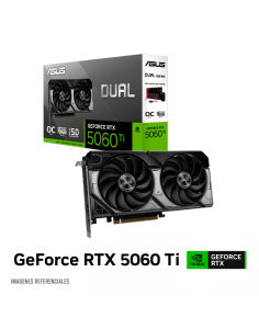 TARJETA DE VIDEO ASUS RTX 5060 TI DUAL OC 16GB GDDR7 (90YV0MH0-M0AA00) 128 BIT