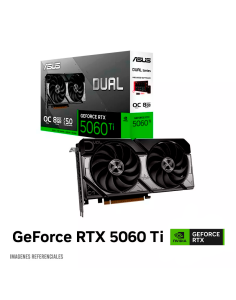 TARJETA DE VIDEO ASUS RTX 5060TI 8GB OC DUAL GDRR7 (90YV0MP2-M0AA00)  128 BIT