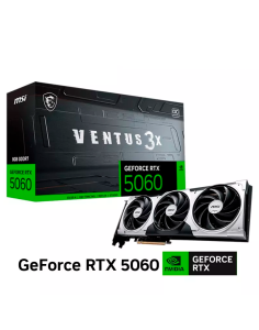 TARJETA DE VIDEO MSI RTX 5060 8GB VENTUS 3X OC GDDR7 ( 912-V537-035 ) 128 BITS