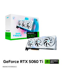 TARJETA DE VIDEO MSI RTX 5060TI 8GB GDDR7 GAMING TRIO OC WHITE ( 912-V536-028 ) 128 BIT