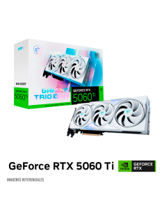 TARJETA DE VIDEO MSI RTX 5060TI 8GB GDDR7 GAMING TRIO OC WHITE ( 912-V536-028 ) 128 BIT