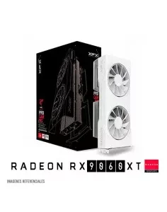 TARJETA DE VIDEO XFX SWIFT RADEON RX 9060 XT OC 8GB (RX-96TSW8GWQ) GDDR6 BLANCO