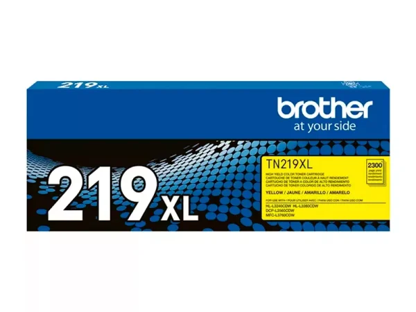 Toner Brother TN-219XL Yellow 2.3K pag. para L3560, L3760 y L3280